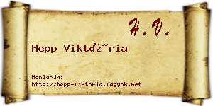 Hepp Viktória névjegykártya